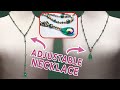 Simple Beaded Necklace Tutorial - NO CLASP adjustable lariat