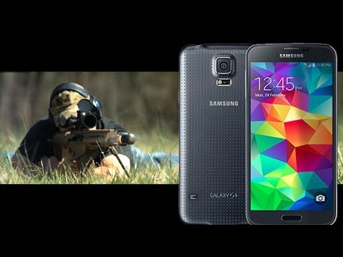 Samsung Galaxy S5 vs .50 Cal