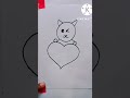 How to draw cute cat with loveshorts drawing art artartist painting youtubeshorts