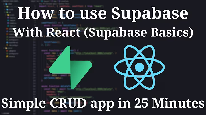 Build a CRUD app with Supabase & React in 25 Minutes (Supabase Tutorial)