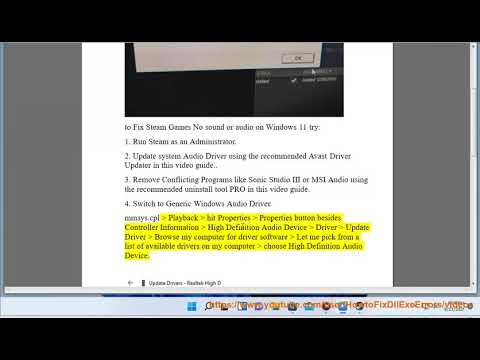 Fix Steam Games No sound or audio on Windows 11