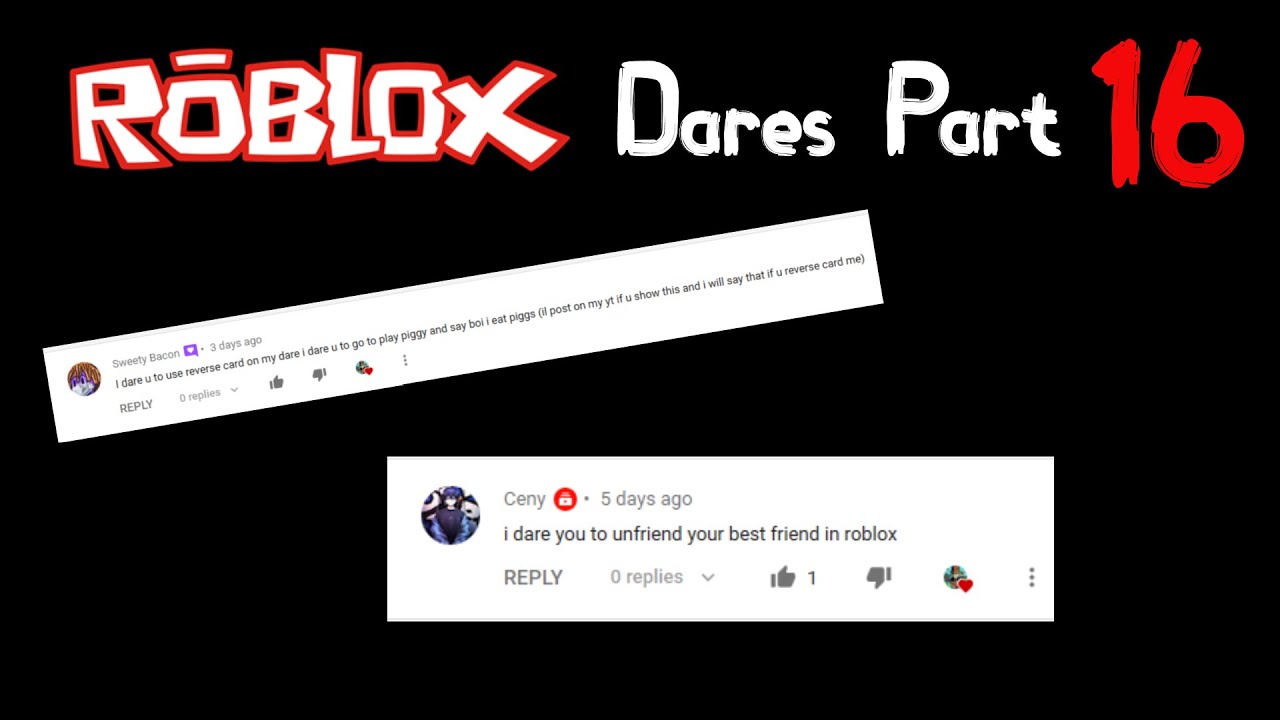 Roblox Dares Part 16 Youtube - roblox try not to laugh part 16