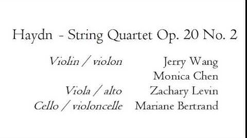 Haydn - String Quartet Op 20 #2