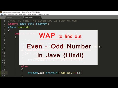 Find out Even and Odd number Program in Java | beginners in Hindi
