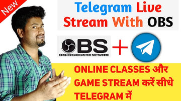 Telegram मे OBS स्टूडियो से live कैसे करे|Telegram obs live Stream Full Tutorial| #telegramliveclass