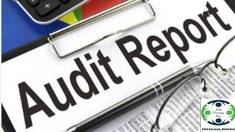 SVSC E-Learning Point : Lecture on Audit Report by Mr. Vinay Kumar