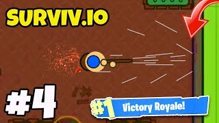 HE SHOT HIMSELF & HE DIED!! - Surviv.io #4 - (FUNNY INSTANT KARMA)