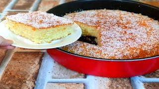 كيكة البسبوسة (بسبوسة الست كاسات) بسبوسة جوز الهند (Basbousa cake with six cups (Coconut basboush