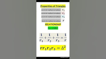 r, r1, r2, r3 Relationship-Properties of Triangles