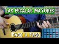 Como tocar TODAS las ESCALAS MAYORES guitarra (Tus primeras escalas paso a paso)