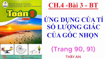 CHƯƠNG 4 - Bài 3  ỨNG DỤNG CỦA TỈ SỐ LƯỢNG GIÁC CỦA GÓC NHỌN🌹Bài tập trang 90, 91🌹Toán 9 - CÁNH DIỀU