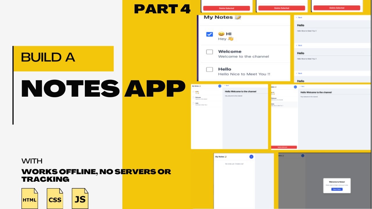 Build a Notes App with File System Access API | HTML , CSS and ...