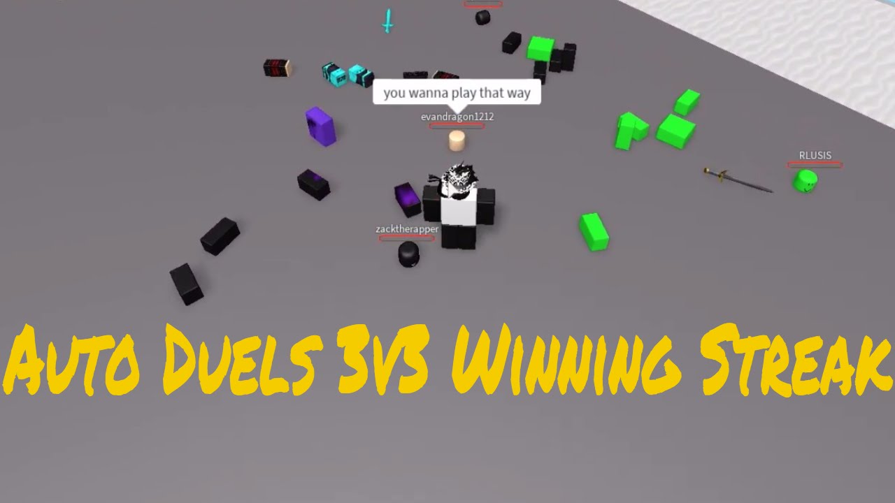 Roblox Auto Duels 3v3 Winning Streaks With Friends Youtube - roblox farming ad auto duels