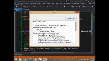 RichTextBox كيفية فتح وقراءة ملف نصي داخل صندوق النص