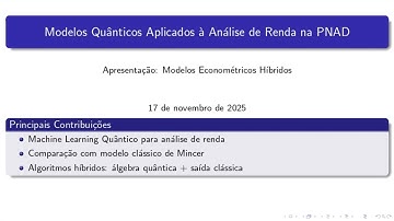 [Mini-curso: Machine Learning Quântico] Análise de Renda na PNAD com Modelos Quânticos