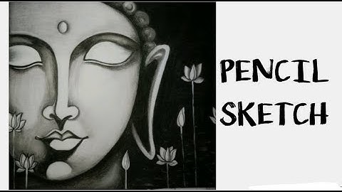 How To Draw Lord Buddha Drawing Step By Step For Beginners || Half Buddha Face Drawing ||