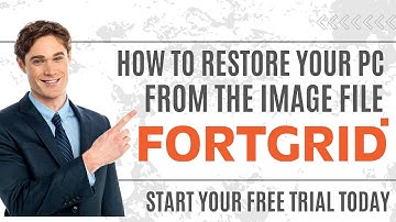 Learn How to restore your PC from the Image file @FORTGRID