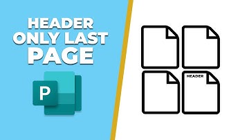 How to put a Header only last pages in Publisher