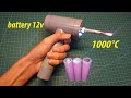 DIY. Soldering iron uses glow plug and battery