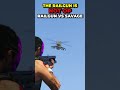 Using a RAILGUN vs a Tryhard Savage on GTA!! #shorts