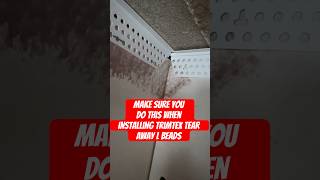 Make sure you do this when installing trim tech tear away L beads #diy #tipsandtricks #drywall ￼