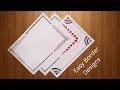 3 easy border designs for project work | Project work border designs for school-paper border designs