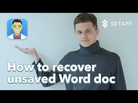 Recovering an unsaved Word document on Mac