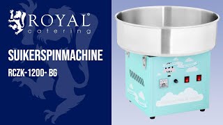 Suikerspinmachine Royal Catering RCZK-1200- BG | Productpresentatie 10011084