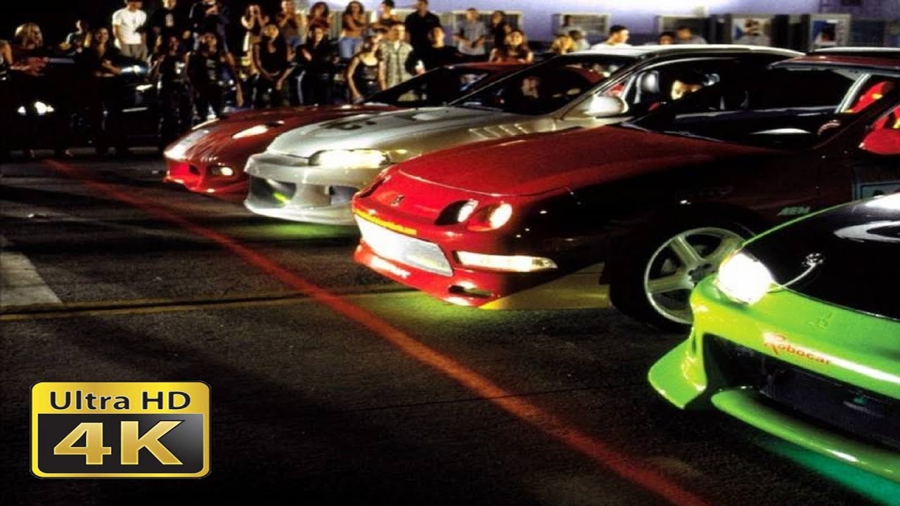 Первая гонка Брайна О’Коннера с Доминика Торетто. Момент из фильма "Форсаж 1"