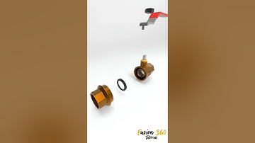 Ball Valve 3/4 #cad #engineering #fusion360 #solidworks #mechanical #mechanism #3d