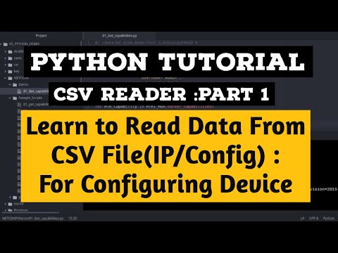 Learn to Read Data from CSV (IP/Config): Python Tutorial| for Configuring Cisco Devices