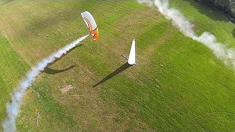 Michel Carnet low level paramotor action 2014