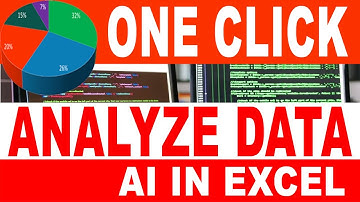 How to use Analyze Data in Excel (AI Creates Pivot Tables and Charts)