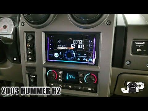 JVC Radio Doppel DIN USB AUX GM Hummer H2 2003-2007 schwarz 