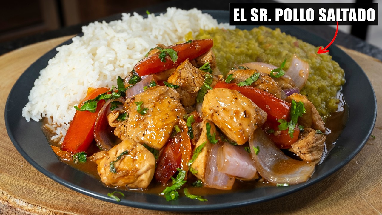 El SECRETO para hacer un buen Pollo saltado con guiso de arverjita - receta facil | Abelca