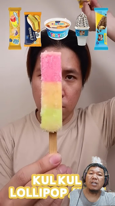 Makan es krim kul kul lollipop juicy dari Indoeskrim 🍊🥭 #mukbang #asmr #eating #review #eskrimbuah
