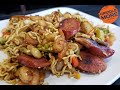 SHRIMP AND SAUSAGE STIR FRY ON THE BLACKSTONE GRIDDLE | How to make an AMAZING STIR FRY