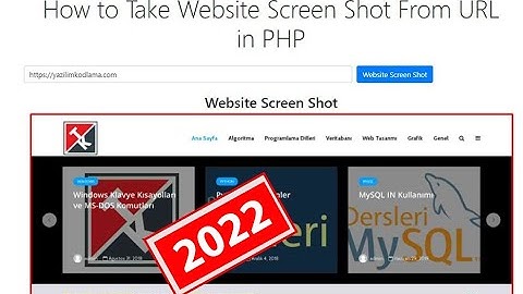 How to Take Screenshot of Web Page from URL using PHP