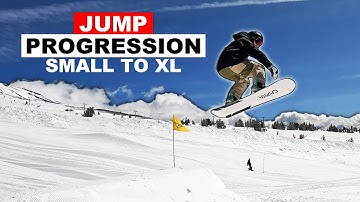 Snowboard Jump Progression from Small to XL