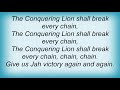 Bob Marley - Lion Of Judah (Conquering Lion) Lyrics