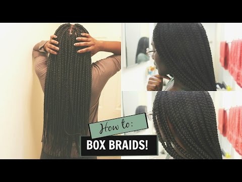 HOW I DO MY OWN BOX BRAIDS (Waist-length Braids) MissValarie