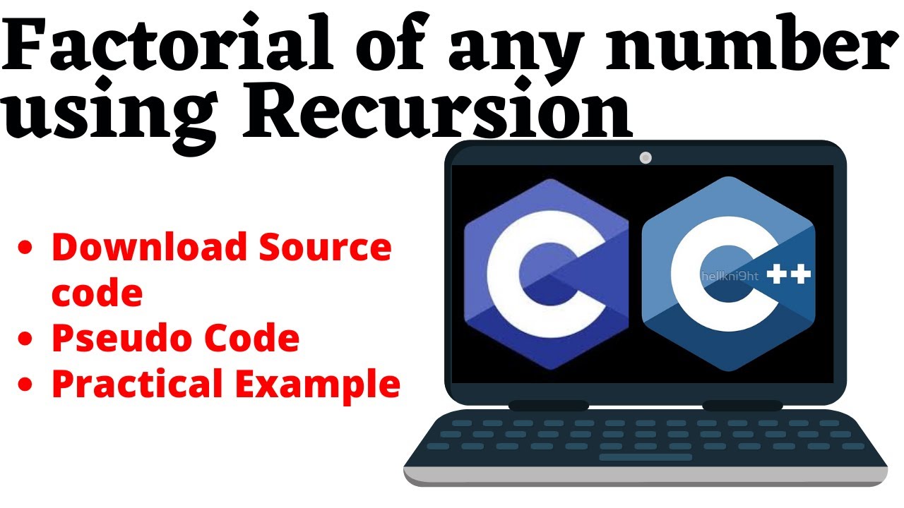 factorial using recursion - YouTube