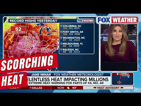 Dangerous Heat Continues For Millions From Central Plains To The Southeast