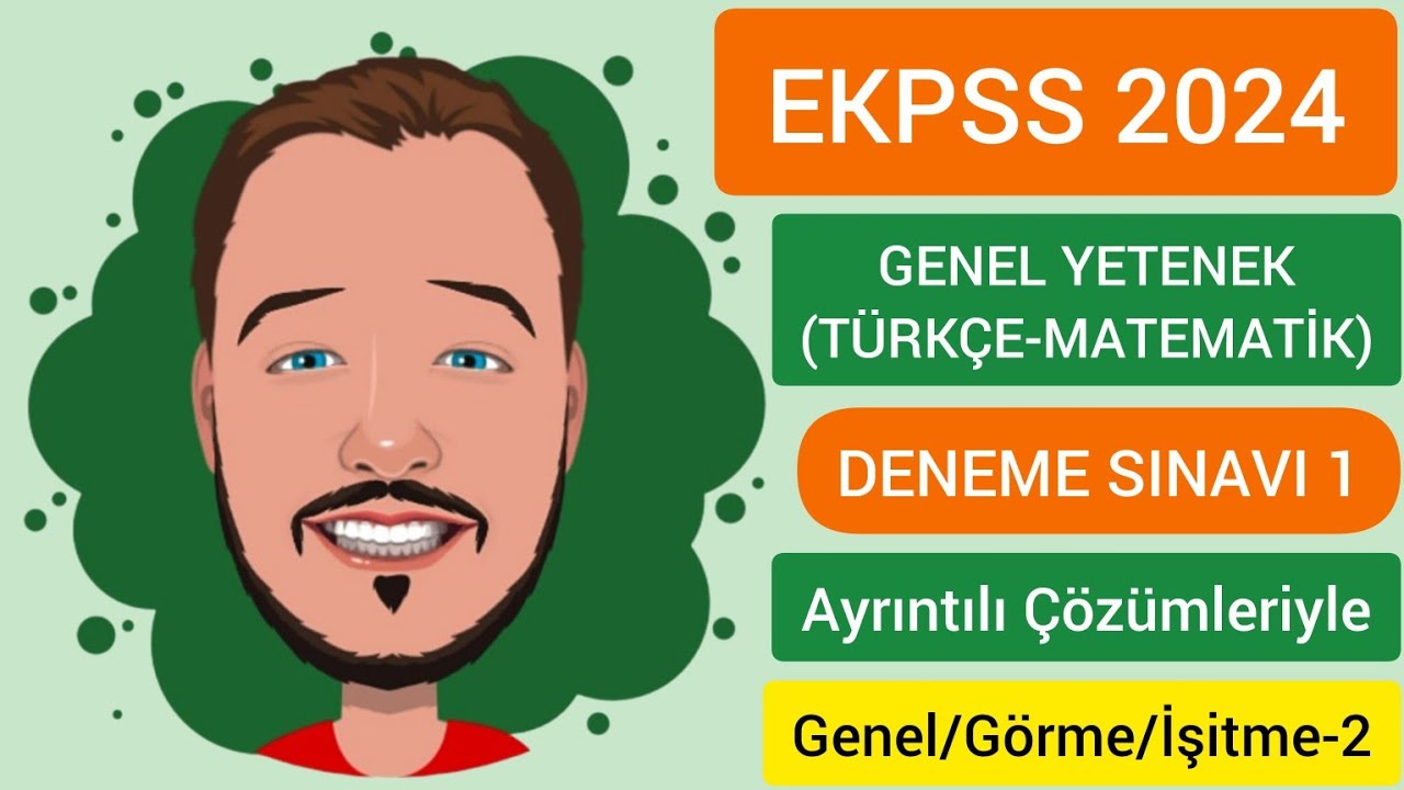 EKPSS 2024 - GENEL YETENEK DENEME SINAVI - GENEL/GÖRME/İŞİTME-2 #ekpss #ekpss2024