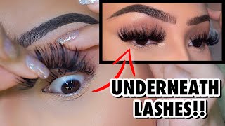 HOW TO APPLY FALSE LASHES UNDERNEATH REAL LASHES! *how I have applied my lashes for 4 years*