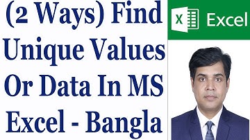 (2 Ways) Find Unique Values Or Data In MS Excel - Bangla