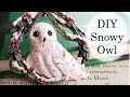 Polymer Clay Snowy Owl Decoration // Maive Ferrando