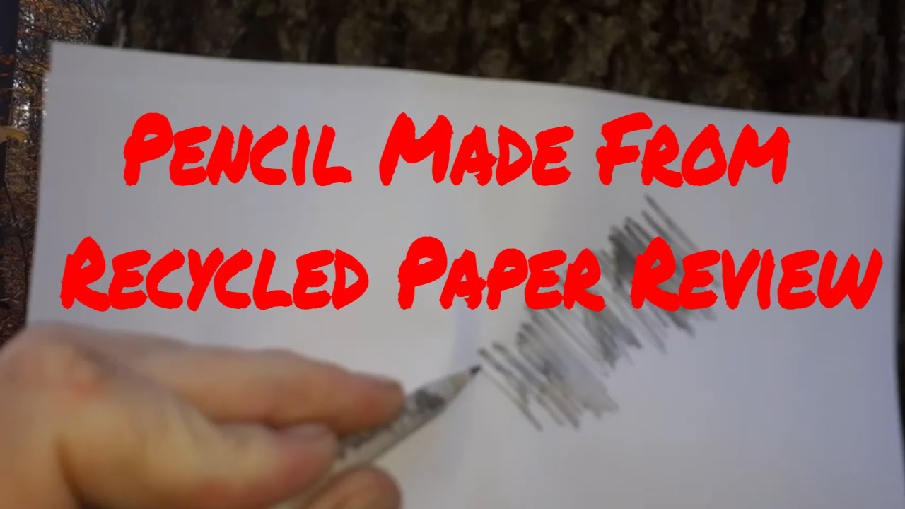 Pencil made from recycled paper - Newspaper pencil review - YouTube