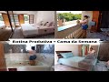 Faxina na Suite | Cama Posta da Semana | Lavei a Sacada e Coloquei Planta | Limpei Quarto dos Filhos