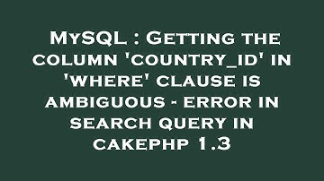 MySQL : Getting the column 